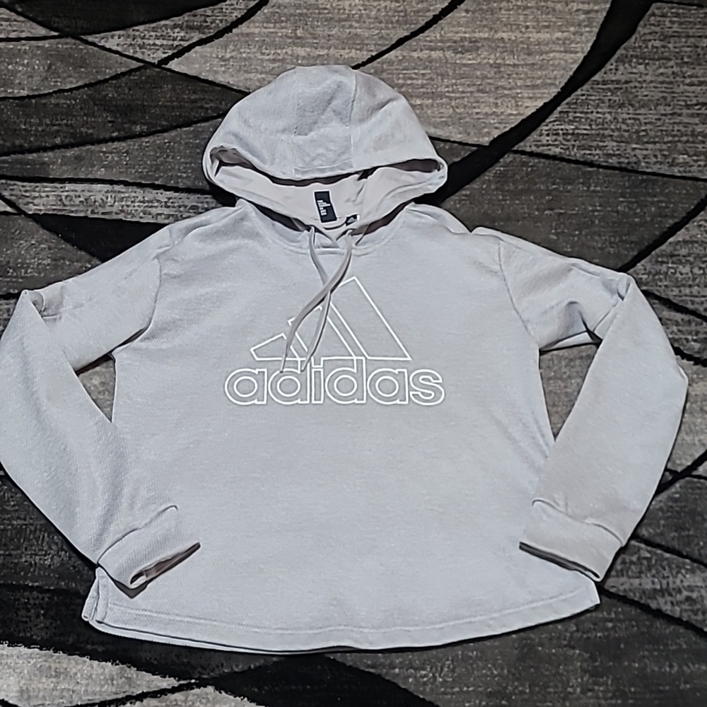 ADIDAS 3 Stripe Life Logo Climawarm Drawstring Hoodie Sweatshirt PRICE FIRM